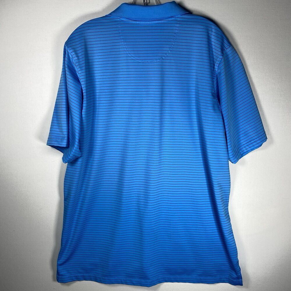 F&G Tech XL Golf Polo Fairway & Greene Shirt Men X-Large Blue Black Striped - Picture 3 of 7